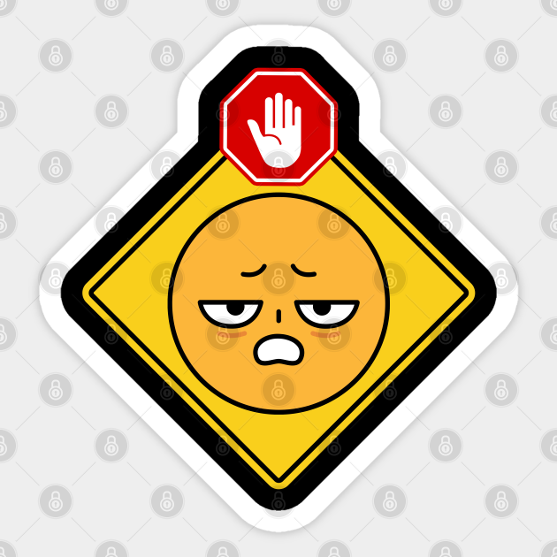 Alert Warning Facial Emoji Expressions 3 Emoji Sticker TeePublic